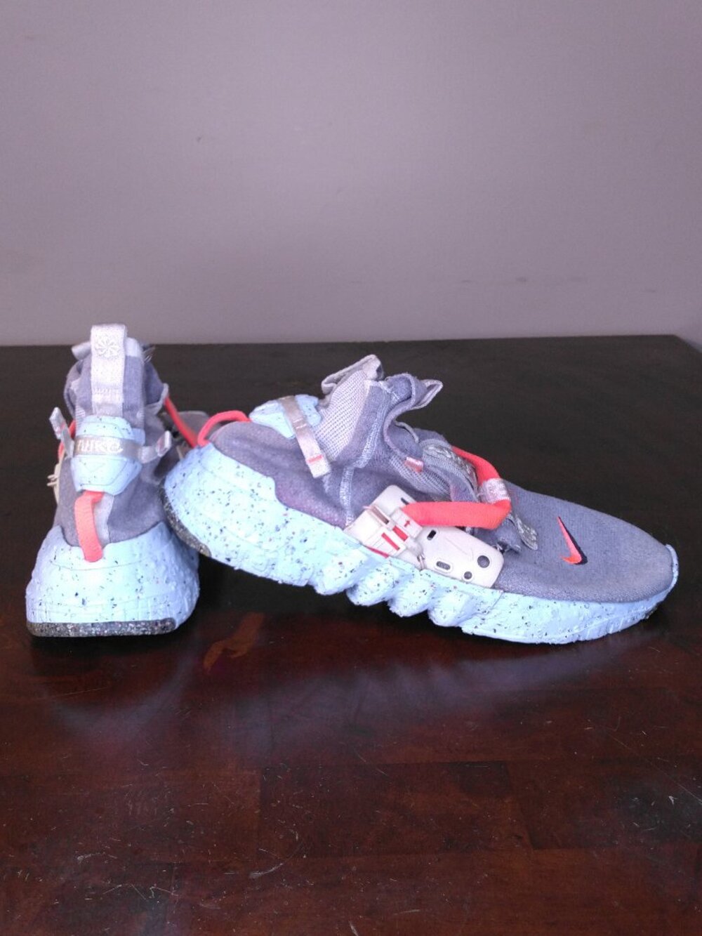 NIKE Space Hippie 03 Shoes Mens SIZE 13 CQ3989-001 THIS IS TRASH Vast Gray Hyper